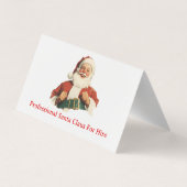 Beruflicher Weihnachtsmann Retro Vintag informell Visitenkarten (Rückseite)