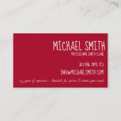 Beruflicher Weihnachtsmann Roter Weihnachtsmann Ni Visitenkarte (Rückseite)