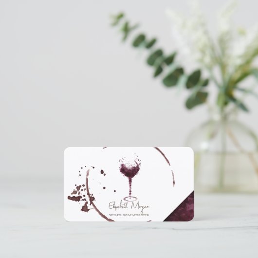 Beruflicher Weinstock Weinglas Visitenkarte (Stehend Vorderseite)