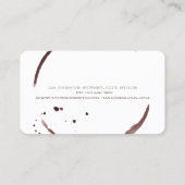 Beruflicher Weinstock Weinglas Visitenkarte (Rückseite)