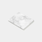 Beruflicher weißer Marmor Post-it Klebezettel (angewinkelt)