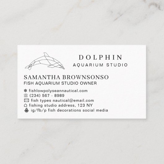 Beruflicher weißer, moderner niederpolnischer Dolp Visitenkarte (Rückseite)