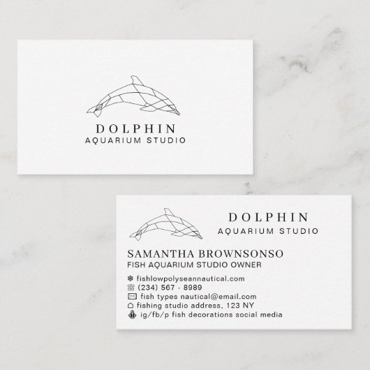 Beruflicher weißer, moderner niederpolnischer Dolp Visitenkarte (Vorne/Hinten)