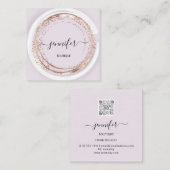 Beruflicher WELLNESS-CENTER Rahmen Rose Rahmen Quadratische Visitenkarte (Vorne/Hinten)