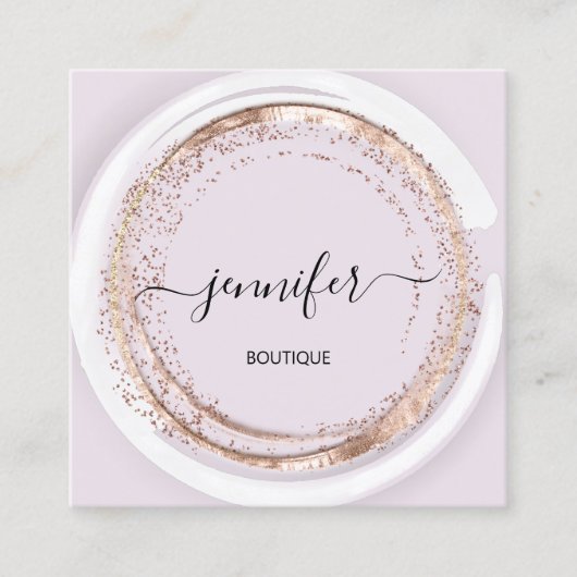 Beruflicher WELLNESS-CENTER Rahmen Rose Rahmen Quadratische Visitenkarte (Vorderseite)