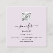 Beruflicher WELLNESS-CENTER Rahmen Rose Rahmen Quadratische Visitenkarte (Rückseite)