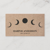 Beruflicher Yoga Instructor Black Moon Visitenkarte (Vorderseite)