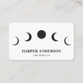 Beruflicher Yoga Instructor Black Moon Visitenkarte (Vorderseite)