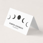 Beruflicher Yoga Instructor Black Moon Visitenkarten (Vorderseite)