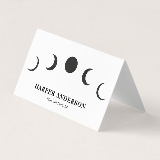 Beruflicher Yoga Instructor Black Moon Visitenkarten (Vorderseite)