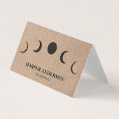 Beruflicher Yoga Instructor Black Moon Visitenkarten (Vorderseite)