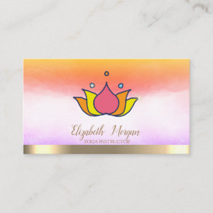 Beruflicher Yoga Instructor Lotus Visitenkarte