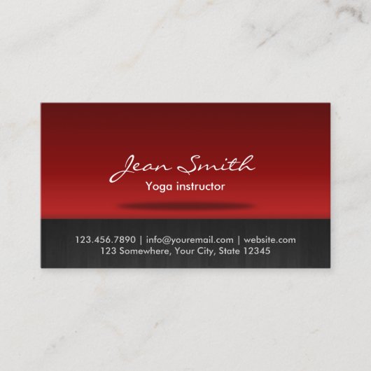 Beruflicher Yoga-Instruktor Visitenkarte (Vorderseite)