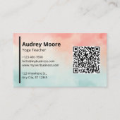 Beruflicher Yogalehrer Visitenkarte (Vorderseite)