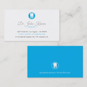 Beruflicher Zahnarzt | Deep Blue Visitenkarte (Vorne/Hinten)