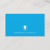 Beruflicher Zahnarzt | Deep Blue Visitenkarte (Rückseite)