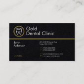Beruflicher Zahnarzt | Gold Dental Clinic Visitenkarte (Vorderseite)