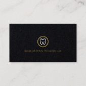 Beruflicher Zahnarzt | Gold Dental Clinic Visitenkarte (Rückseite)