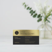 Beruflicher Zahnarzt | Gold Visitenkarte (Stehend Vorderseite)