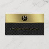 Beruflicher Zahnarzt | Gold Visitenkarte (Rückseite)