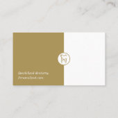 Beruflicher Zahnarzt | Golden Visitenkarte (Rückseite)