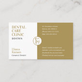 Beruflicher Zahnarzt | Golden Visitenkarte (Vorderseite)