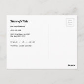 Beruflicher Zahnarzt Zahnbürste Zahnbürste Termin Postkarte (Rückseite)