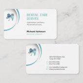 Beruflicher Zahnarzt | Zahnpflege Visitenkarte (Vorne/Hinten)