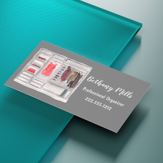 Beruflicher Zuhause-Organisator für Wasserfarben Magnetische Visitenkarte