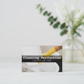 Beruflicher Zuhause-Reinigungsservice für Unterneh Visitenkarte (Stehend Vorderseite)