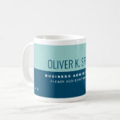 Berufliches 2-Tone Blue Stilvoll modern Kaffeetasse (Vorderseite Links)