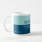 Berufliches 2-Tone Blue Stilvoll modern Kaffeetasse (Links)