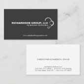 Berufliches Abstraktes Cloud-Logo Visitenkarte (Vorne/Hinten)