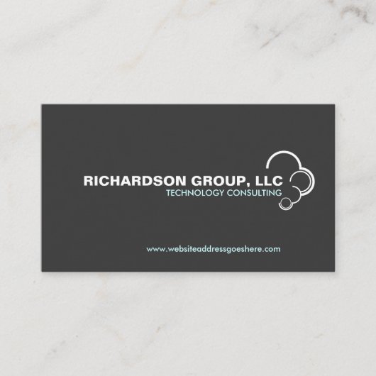 Berufliches Abstraktes Cloud-Logo Visitenkarte (Vorderseite)