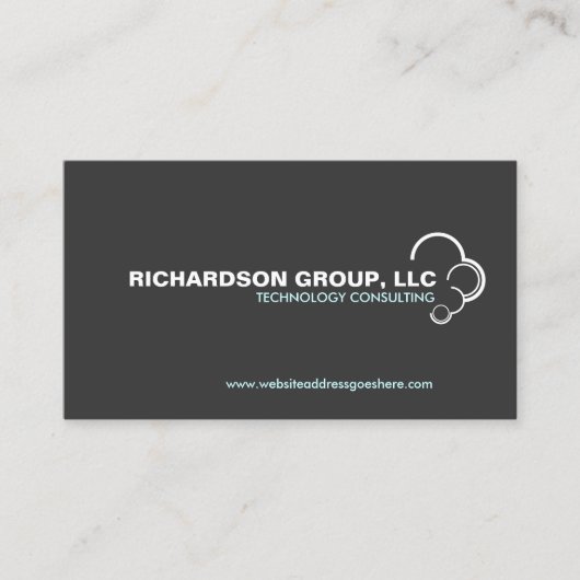 Berufliches Abstraktes Cloud-Logo Visitenkarte (Vorderseite)