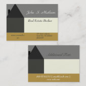 Berufliches Abstraktes Haus Visitenkarte (Vorne/Hinten)