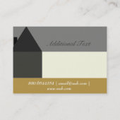 Berufliches Abstraktes Haus Visitenkarte (Rückseite)