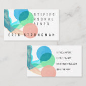 Berufliches abstraktes Kunstgewichtsanheben Visitenkarte (Vorne/Hinten)