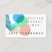 Berufliches abstraktes Kunstgewichtsanheben Visitenkarte (Vorderseite)