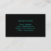 Berufliches abstraktes Schwarz Visitenkarte (Rückseite)