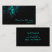 Berufliches abstraktes Schwarz Visitenkarte (Vorne/Hinten)