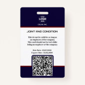 Berufliches Abzeichen: Anpassen mit Ihrem Foto Ausweis (Rückseite)