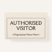 Berufliches Abzeichen "AUTORISIERTER BESUCHER" Ausweis (Vorderseite)