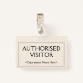 Berufliches Abzeichen "AUTORISIERTER BESUCHER" Ausweis (Rückseite mit Klammer)