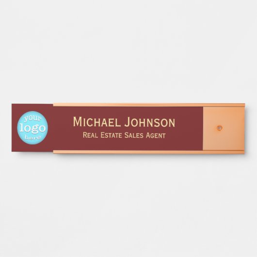 Berufliches Add-Logo-Name-Geschäftsstelle Türschild (Vorderseite )