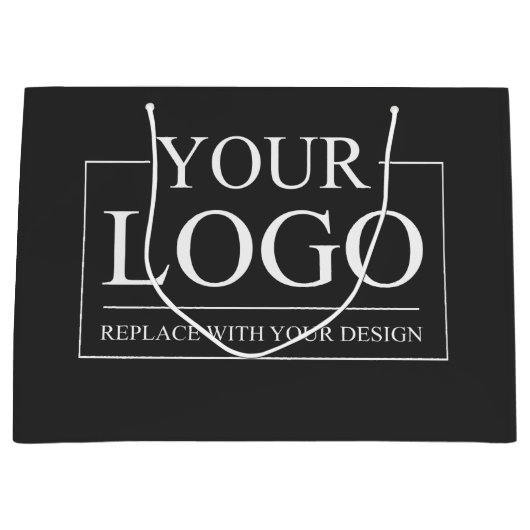 Berufliches ADD-LOGO-Unternehmen Große Geschenktüte (Vorderseite)
