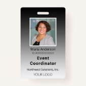 Berufliches Angestelltengradient Black ID-Abzeiche Ausweis (Vorderseite)