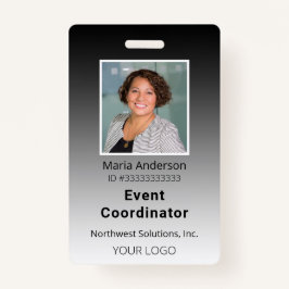 Berufliches Angestelltengradient Black ID-Abzeiche Ausweis