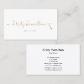 berufliches Anwesen Immobilien Schlüsselgeschäft Visitenkarte (Vorne/Hinten)