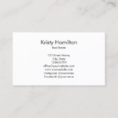 berufliches Anwesen Immobilien Schlüsselgeschäft Visitenkarte (Rückseite)